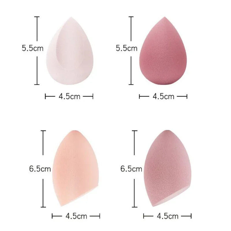 4PCS Makeup Sponge Set - Soft Cosmetic Puff for Foundation & Powder
