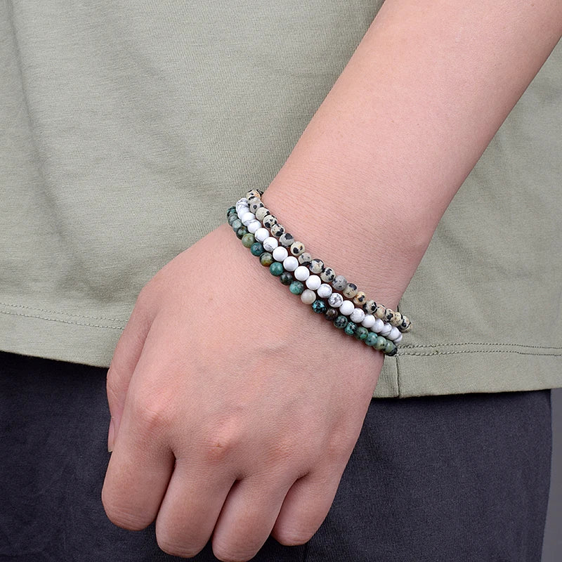 Mini Energy Bead Bracelet for Yoga Healing Natural Stone Jewelry Women Men Gift