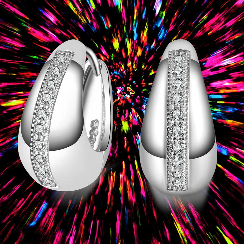Sterling Silver 18mm Small Hoop Earrings for Women Wedding Jewelry Gift