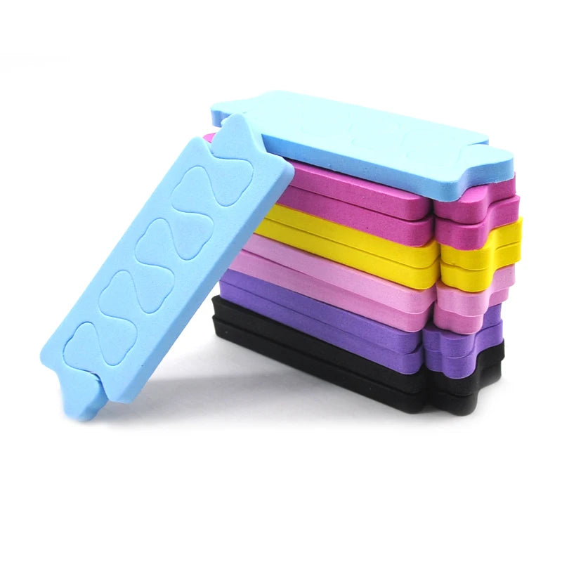 100 Pcs Nail Art Toe Separators Foot Divider Sponge Soft Gel Pedicure Tools