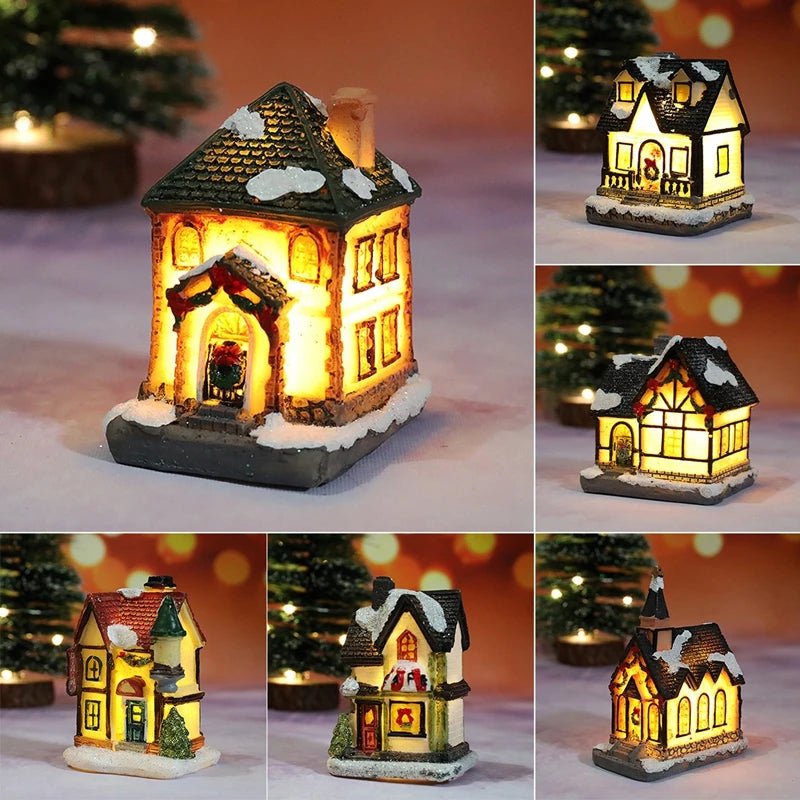 Christmas House Light Decorations for Home Ornaments & Kids Xmas Gift - Battery Operated Night Light