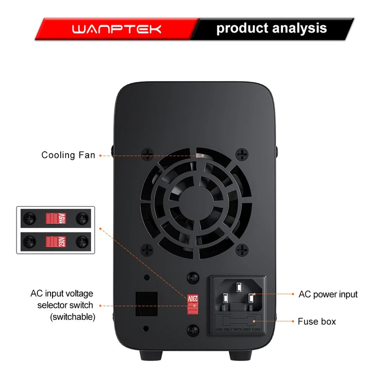 Wanptek Adjustable DC Power Supply 30V 10A Lab Bench Voltage Regulator