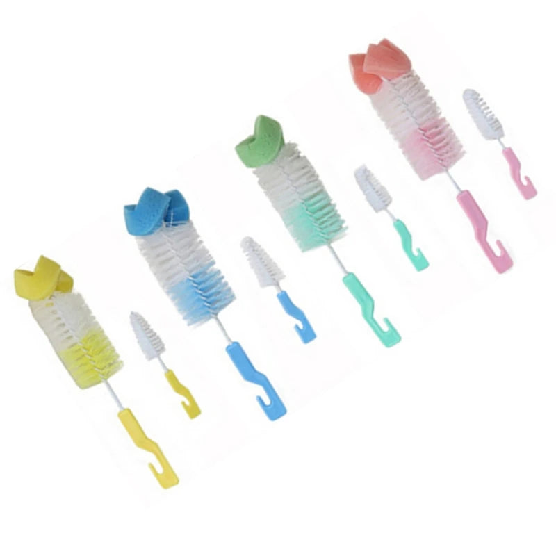 Baby Bottle Cleaner Sponge & Pacifier Brush Set - 2 Pieces