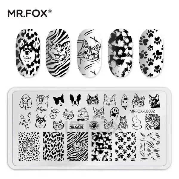 Nail Art Stamping Plate Black and White Checkerboard Design for DIY Manicure
