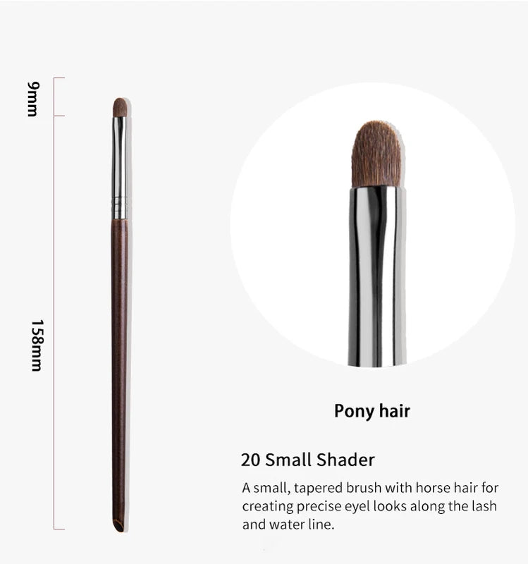 Eye Makeup Brush Set - Natural Hair Eyeshadow, Blending & Precise Application