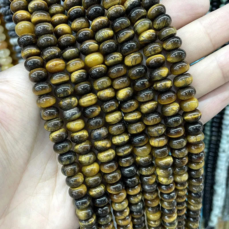 Natural Stone Spacer Beads 6-8mm for Jewelry Making DIY Bracelets and Accessories