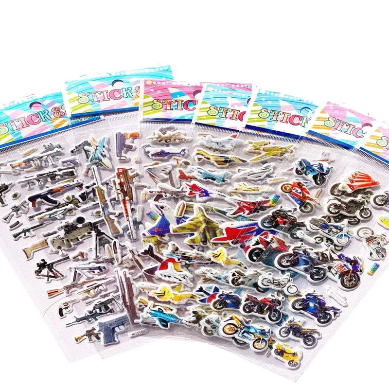 Kids Puffy Sticker Sheets - 40 Sheets for Scrapbooking & DIY Crafts, Waterproof & Safe