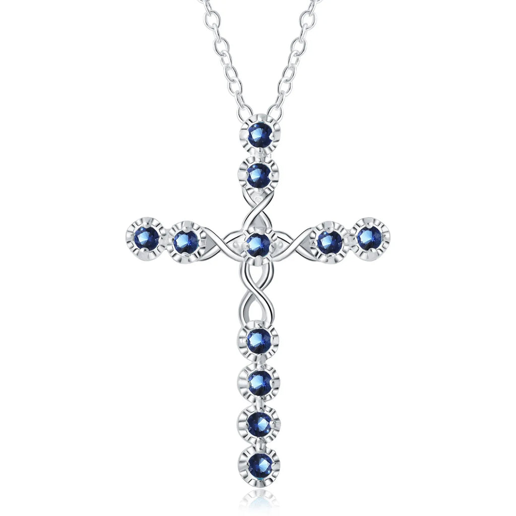 Women’s Silver Color Plated Necklace Cross Pendant Jewelry for Weddings & Gifts