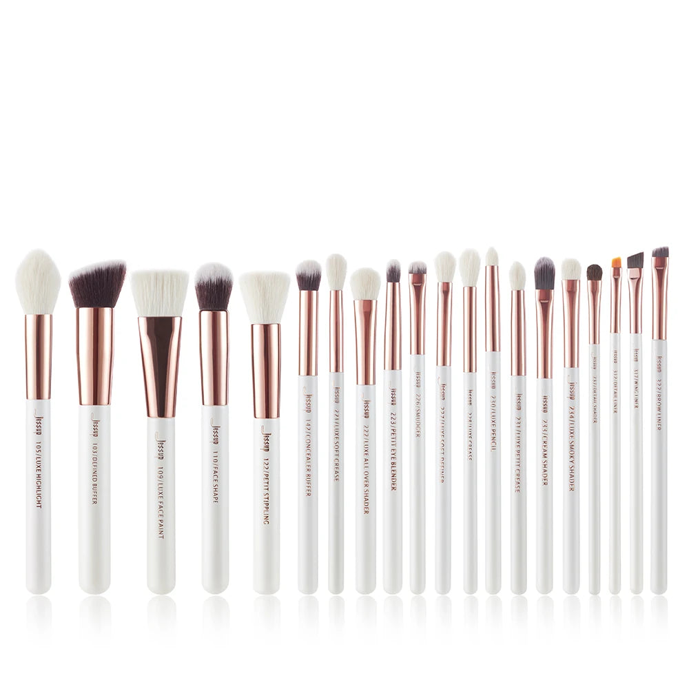 20-Piece Makeup Brush Set with Synthetic & Natural Hair for Face & Eyes