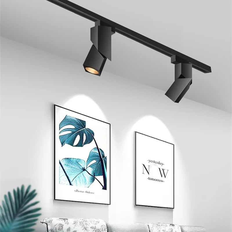 Dimmable LED Track Lights Ceiling Rail Lamp for Home Living Room Decor