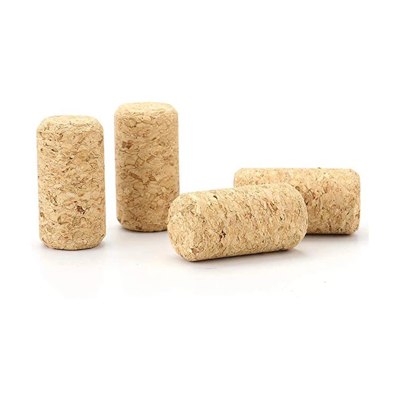 Reusable Wooden Wine Corks - Natural Straight Bottle Stopper Set for Wine & Crafts