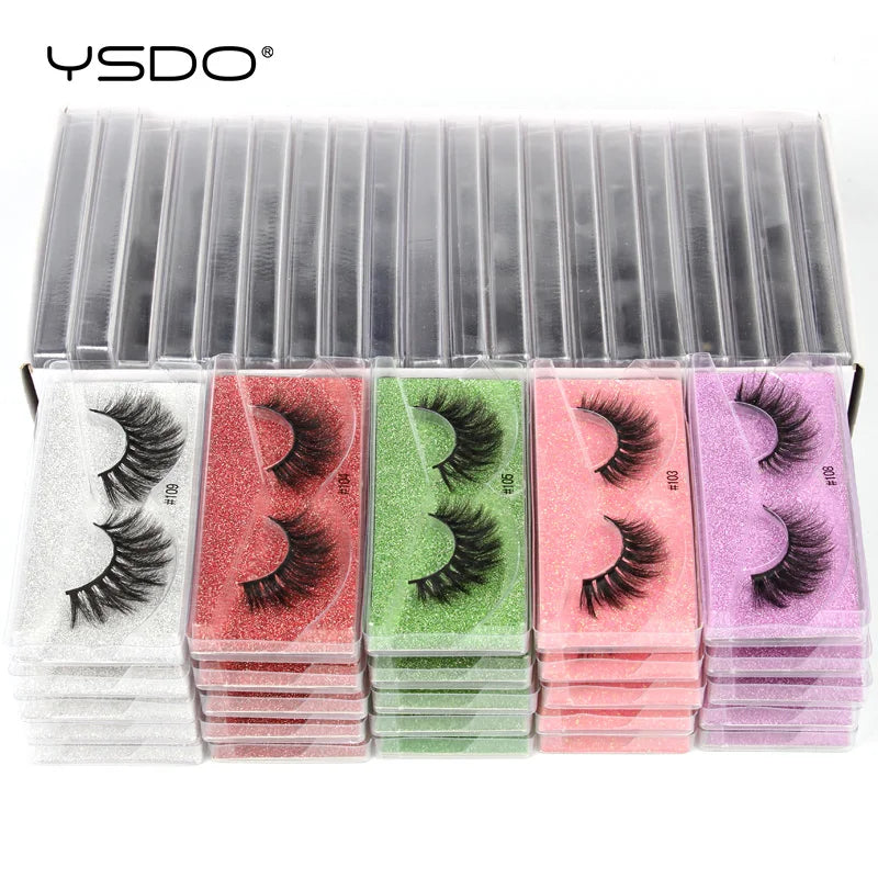 False Eyelashes in Bulk - 4/10/50/100 Pairs Natural Mink Makeup Lashes
