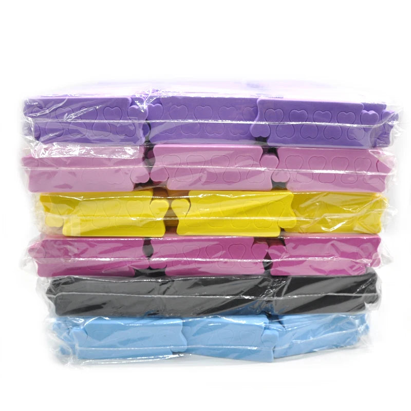 100 Pcs Nail Art Toe Separators Foot Divider Sponge Soft Gel Pedicure Tools