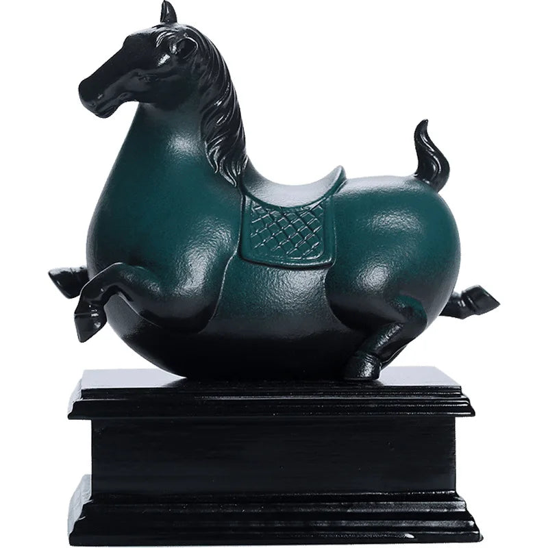 Chinese-Style Ceramic Pony Ornaments Home Decor Study Room Crafts Living Room Figurines