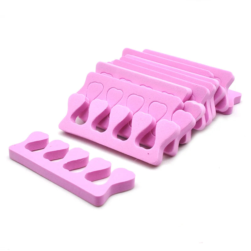 100 Pcs Nail Art Toe Separators Foot Divider Sponge Soft Gel Pedicure Tools