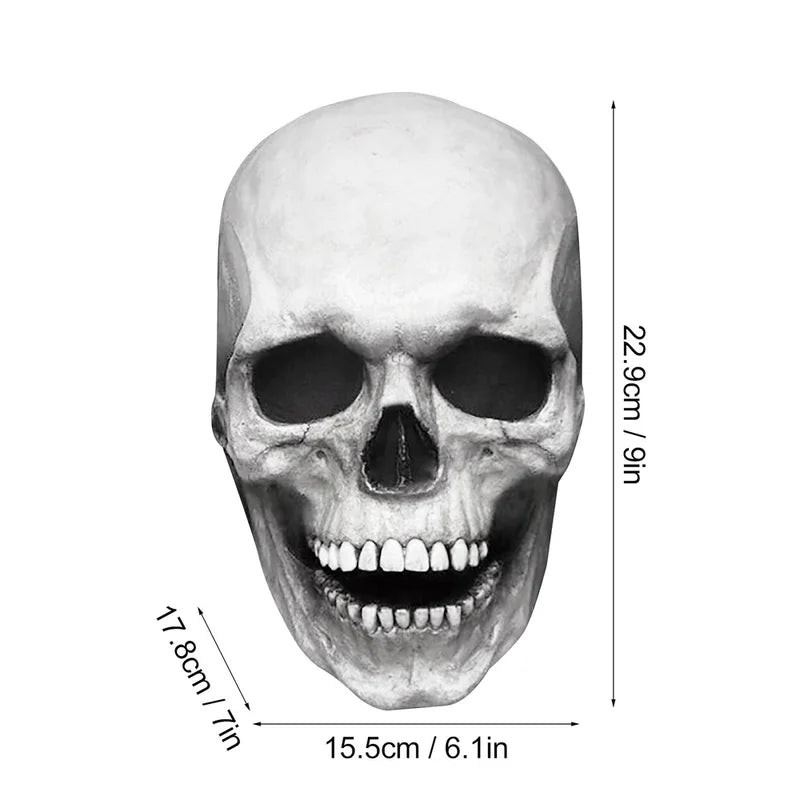 Movable Jaw Skull Mask Halloween Horror Mask for Cosplay Party Decoration