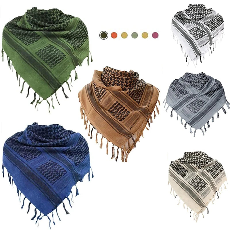 Tactical Shemagh Scarf for Hunting and Outdoor Activities - Desert Keffiyeh Head Neck Wrap