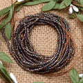 Crystal Glass Beads 1x2mm Rondelle Spacer Beads for Jewelry Making - 220pcs