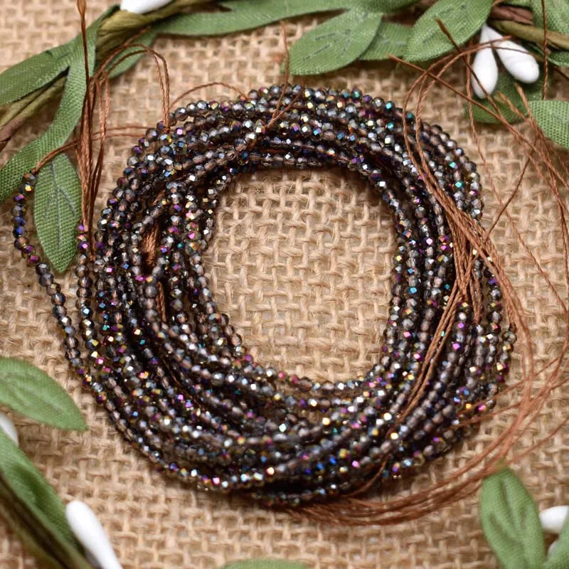 Crystal Glass Beads 1x2mm Rondelle Spacer Beads for Jewelry Making - 220pcs