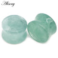 2PCS Organic Stone Ear Plugs Flesh Tunnels Gauges Body Piercing Jewelry