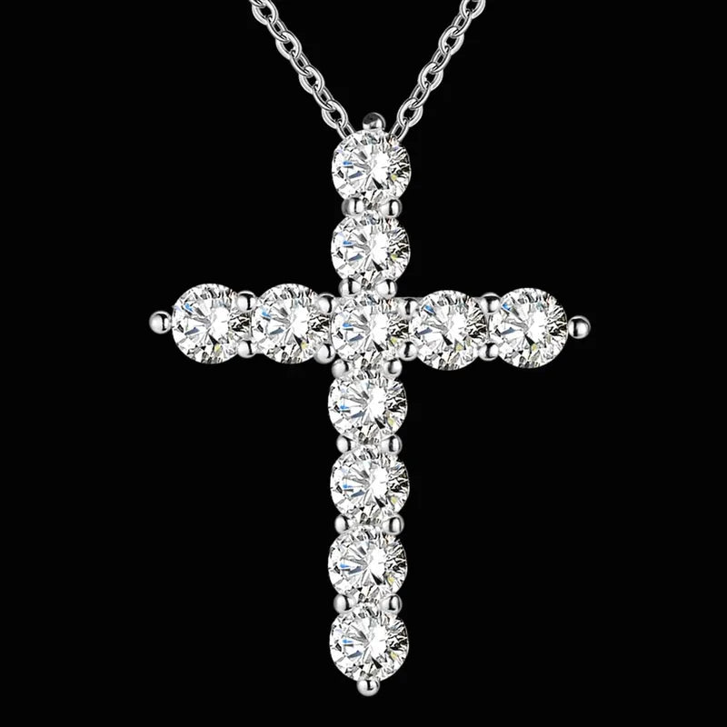 Women’s Silver Color Plated Necklace Cross Pendant Jewelry for Weddings & Gifts