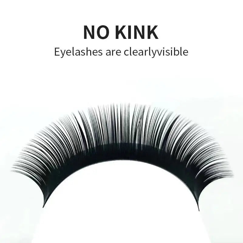 Mink Eyelash Extension 16 Rows Fake False Lashes with Matte Finish - Natural Korea PBT
