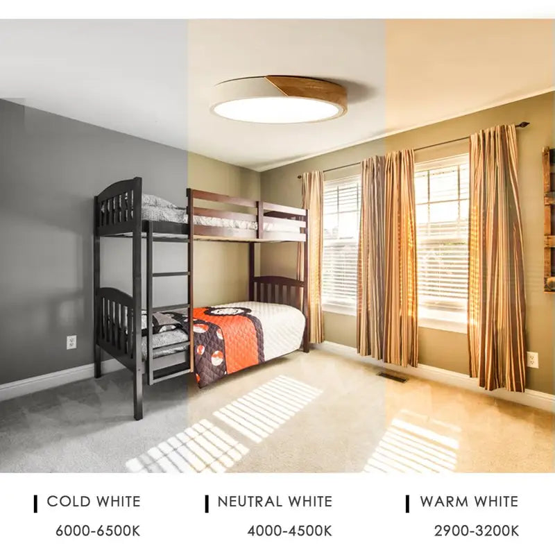 24-Inch Large Ceiling LED Lights for Bedroom Living Room Dimmable Fixture