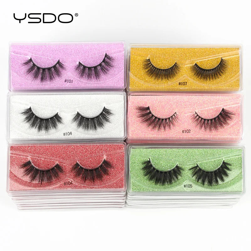 False Eyelashes in Bulk - 4/10/50/100 Pairs Natural Mink Makeup Lashes
