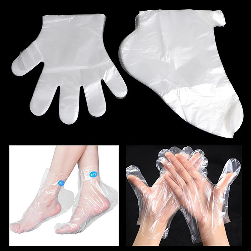 200PCS Disposable Paraffin Wax Hand and Foot Liners Spa Care Bags