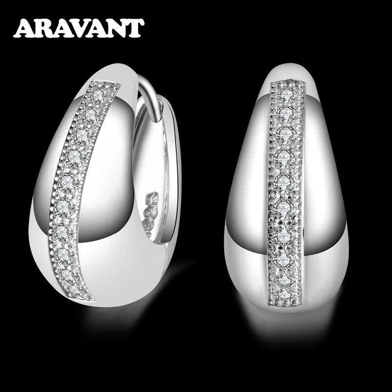 Sterling Silver 18mm Small Hoop Earrings for Women Wedding Jewelry Gift