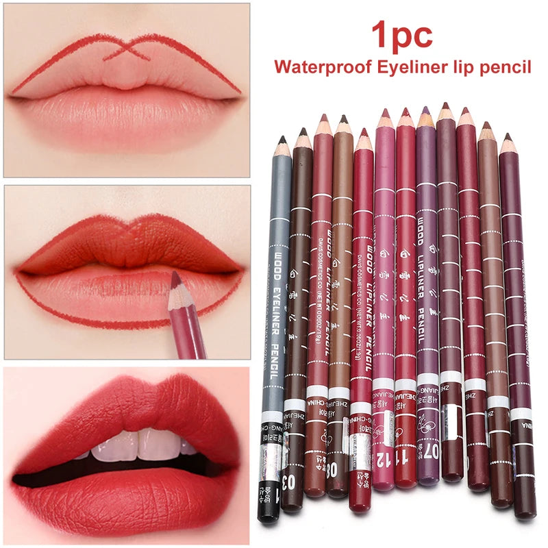 Professional Waterproof Lip Liner Pen - Matte Long Lasting Lipstick Pencil for Women