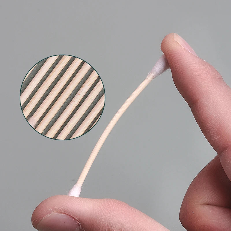 100 Pcs Double Head Cotton Swabs Disposable Makeup & Ear Cleaning Tools