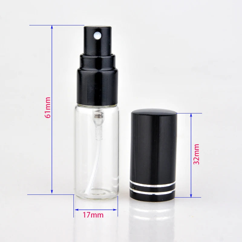 100PCS 5ml Portable Empty Cosmetic Spray Bottles Travel Perfume Containers