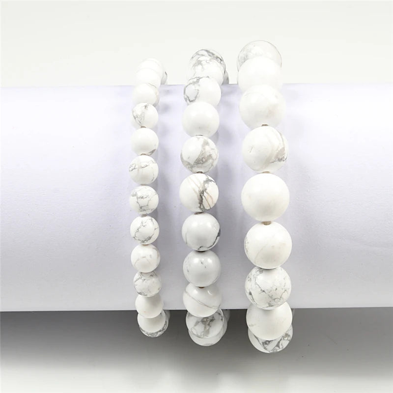 Charm Bracelet Natural Stone Beads Elastic Jewelry for Men Women 6/8/10mm