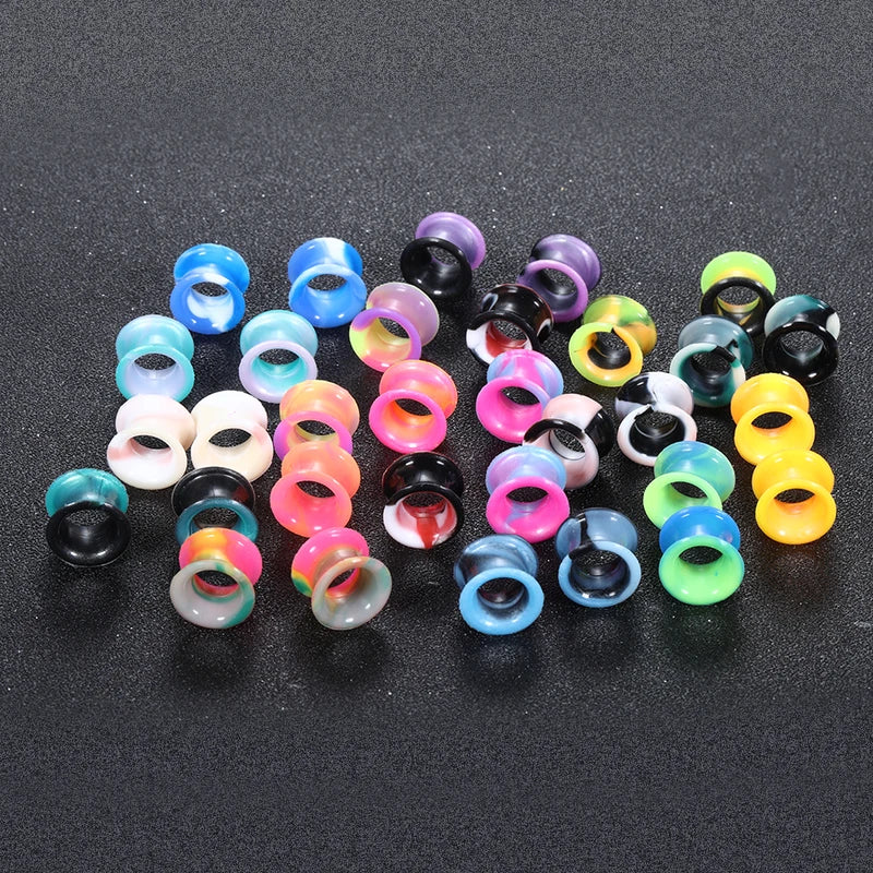 Silicone Ear Gauge Plugs Tunnel Flesh Stretchers 3-25MM 32PCS Piercing Kit
