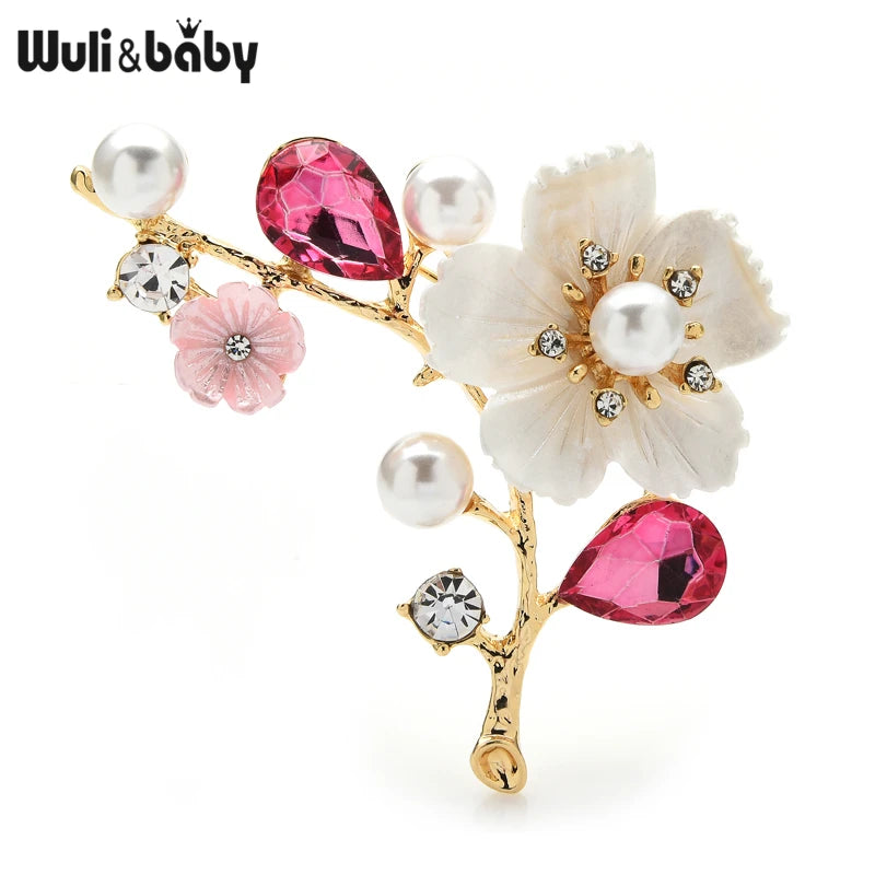 Elegant Floral Brooch Pin for Women Wedding Office Jewelry Gift