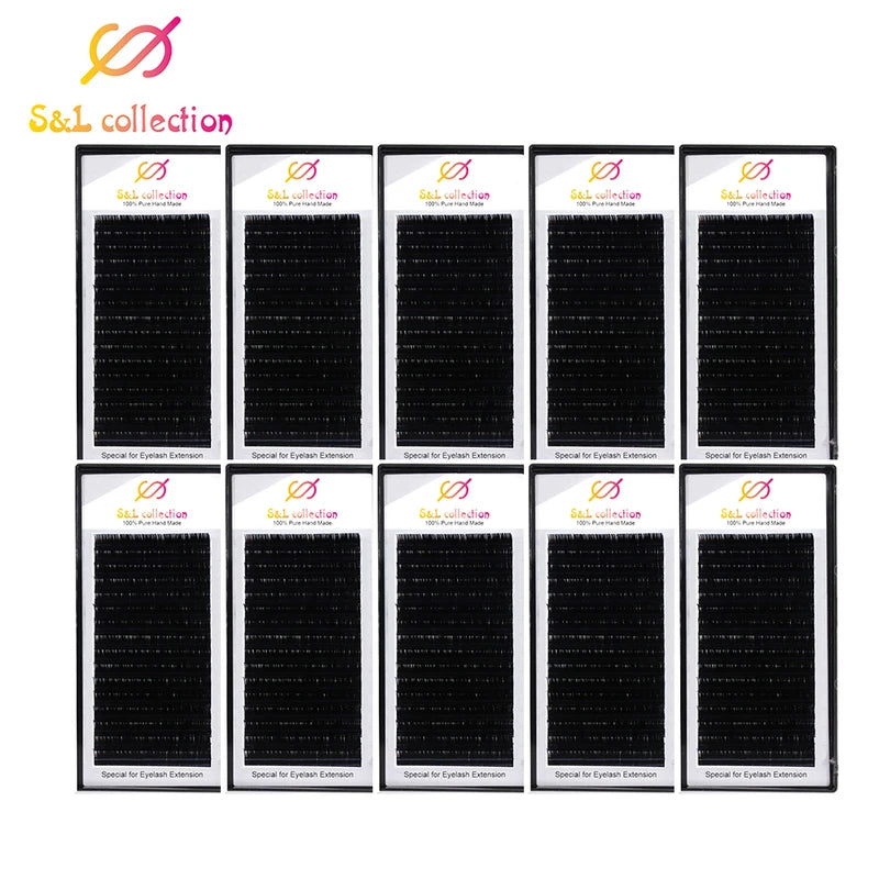 Eyelash Extension Trays - Silk C D Mix Lengths for Professional Lash Artists
