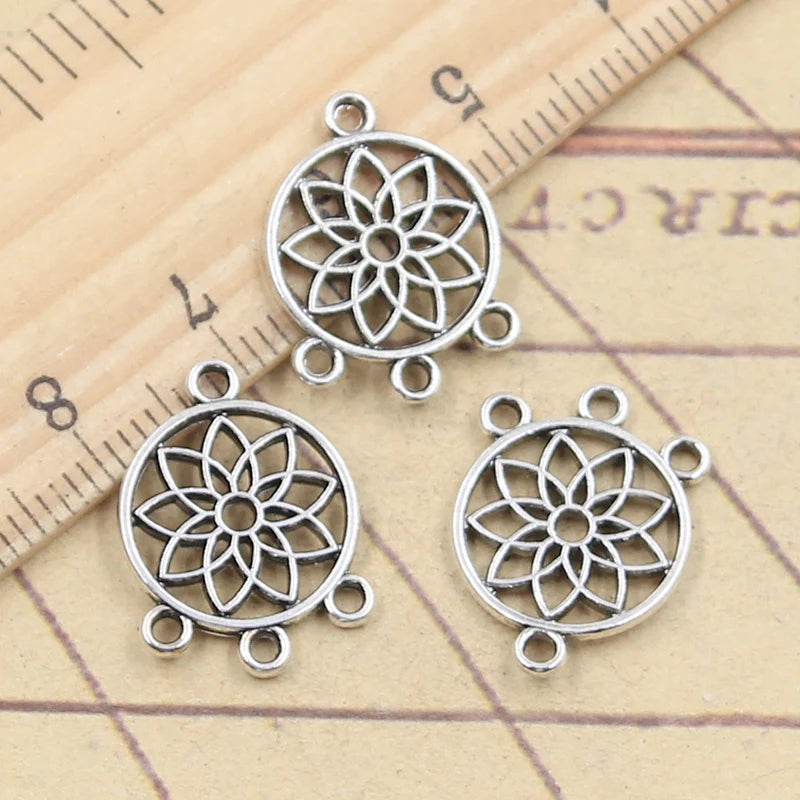 20pcs Dream Catcher Charms Tibetan Silver Pendant for Jewelry Making DIY Craft