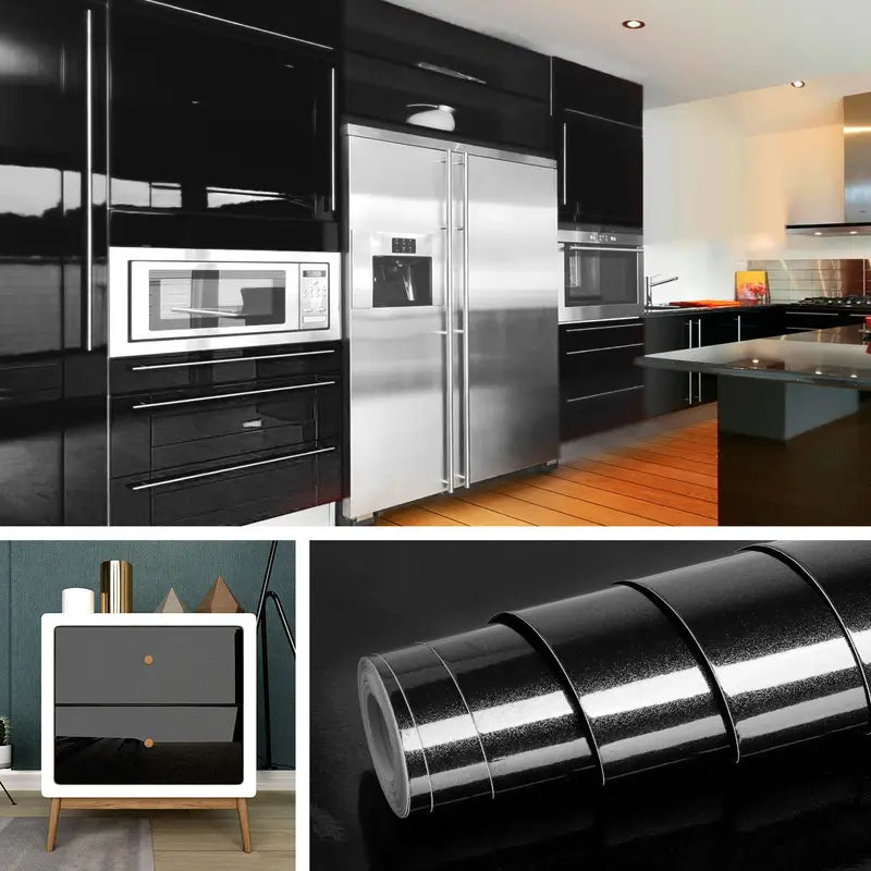 Self-Adhesive Wallpaper Vinyl Films for Kitchen Cabinets & Furniture DIY Decor