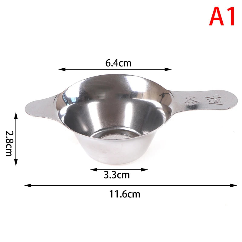 Stainless Steel Tea Strainer Filter Sieve for Leaf Tea & Spices - 2 Sizes