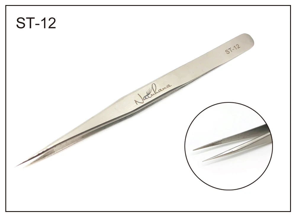 Eyelash Extension Tweezers - Anti-Static, Precision, Curved & Straight Makeup Tool