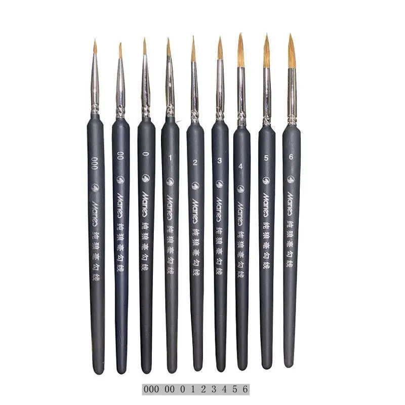 Miniature Paint Brush Set - Professional Acrylic, Watercolor & Oil Art Supplies