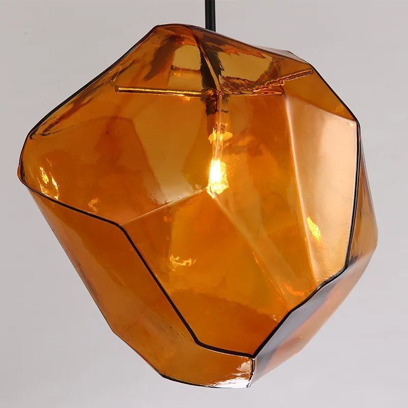 Modern Nordic Pendant Lamp with Stained Glass - LED Indoor Lighting Fixture
