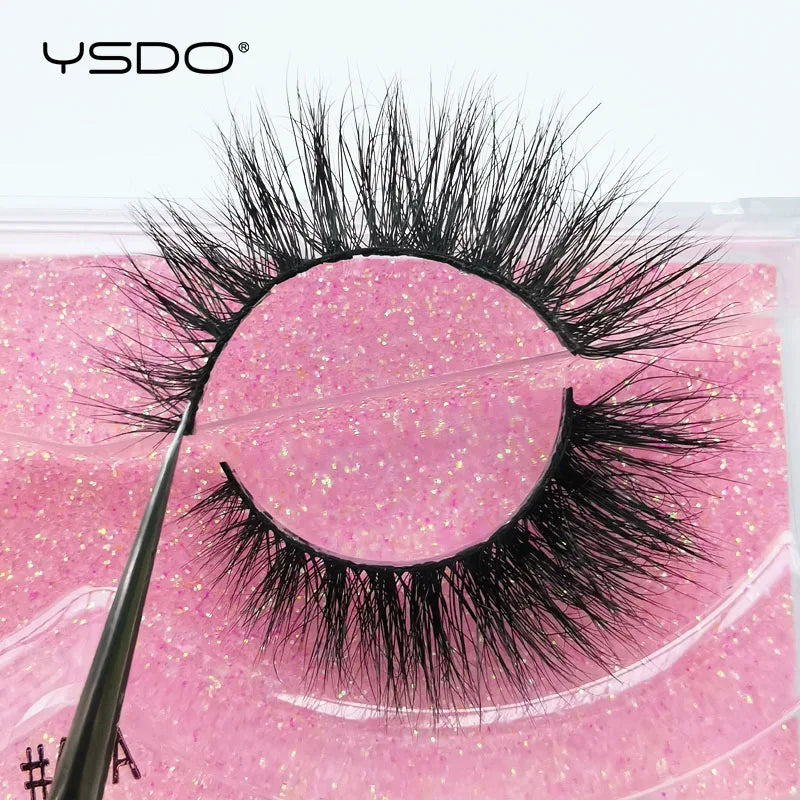 3D Mink False Eyelashes - Fluffy Thick Dramatic Fake Lashes for Makeup, Reusable