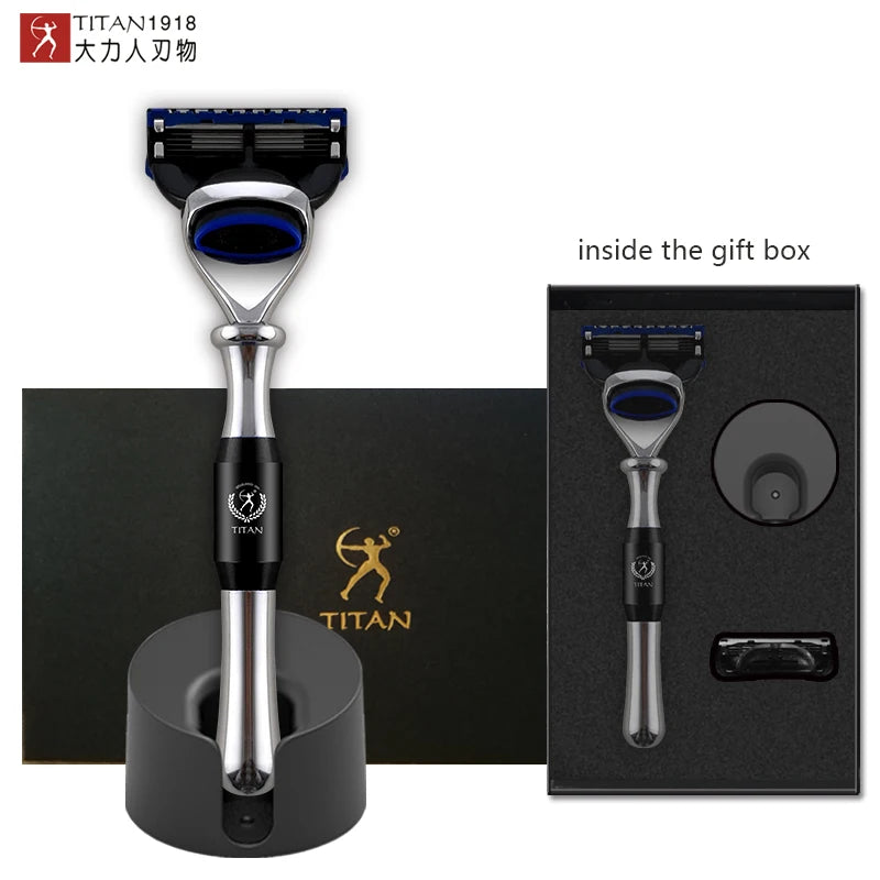 Metal Handle Safety Razor - High Quality Refillable Shaving Razor