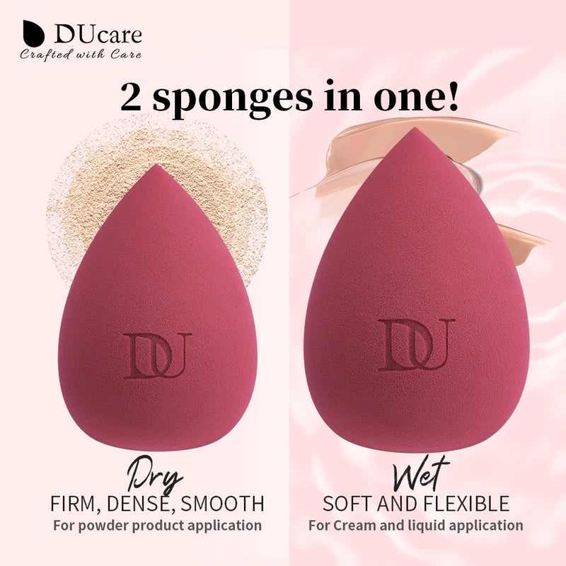 Water Drop Makeup Sponge Set for Foundation Blending - Reusable Cosmetic Puff