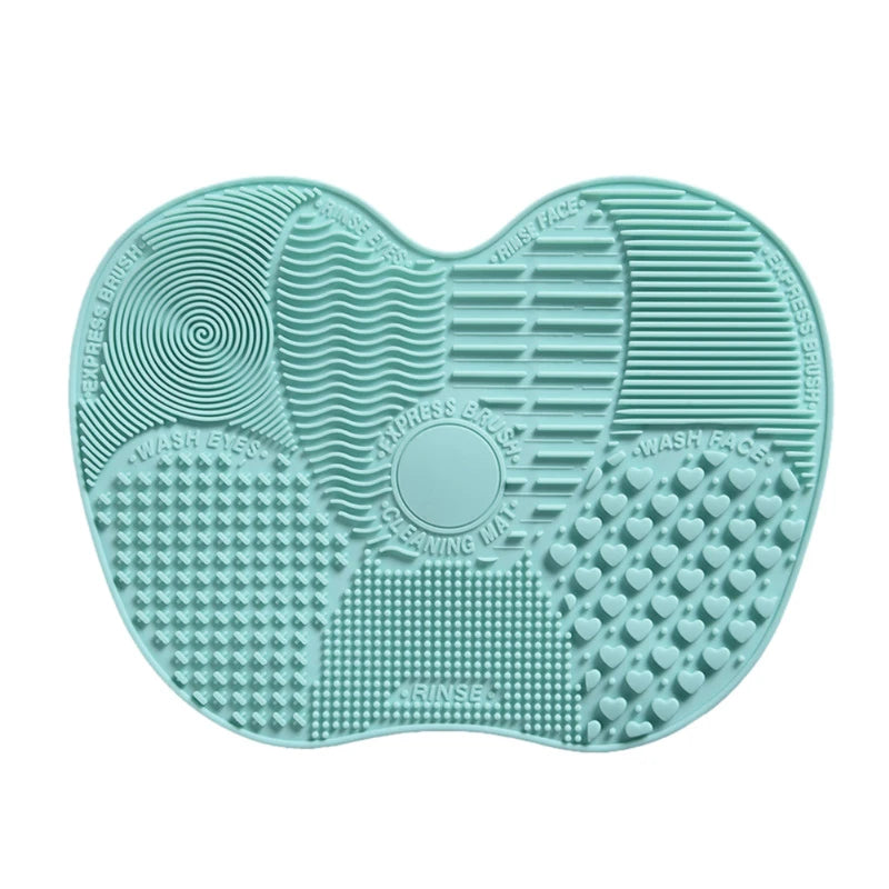 Silicone Makeup Brush Cleaning Pad Mat - Gentle Brush Washer & Scrubber for Cosmetics