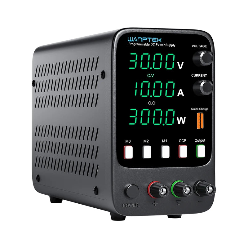 Adjustable DC Power Supply 30V 10A Lab Bench Voltage Regulator with LED Display