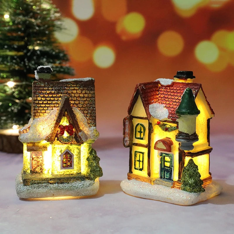 Christmas House Light Decorations for Home Ornaments & Kids Xmas Gift - Battery Operated Night Light