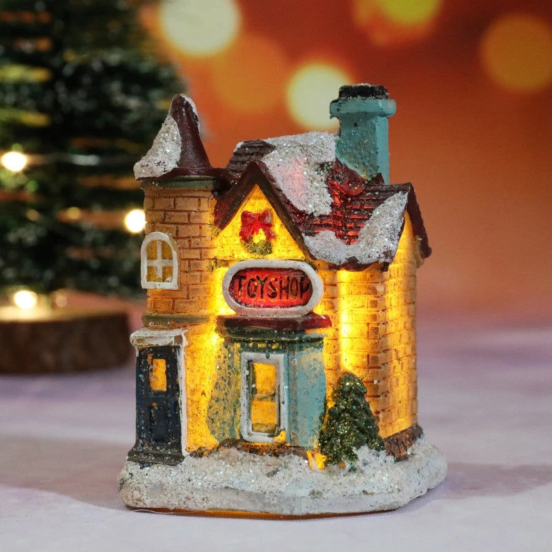 Christmas House Light Decorations for Home Ornaments & Kids Xmas Gift - Battery Operated Night Light